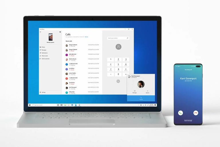 Приложение «Ваш телефон» в Windows 10