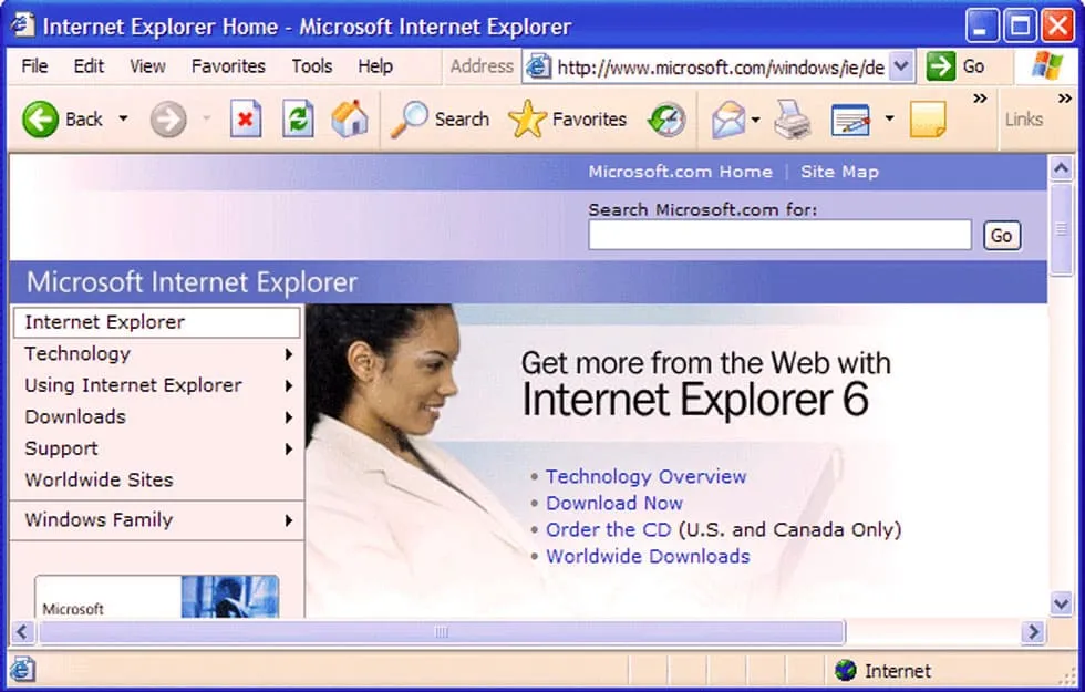 Скачать Internet Explorer 6 | IE 6