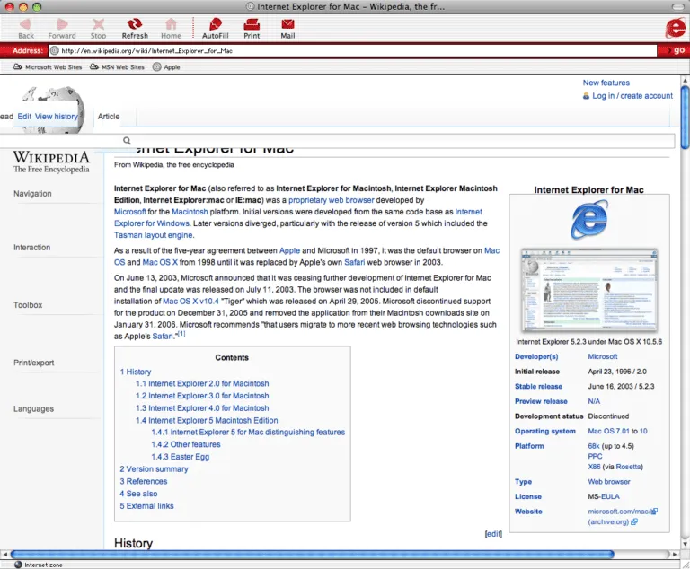 Internet Explorer для MacOS — Скачать