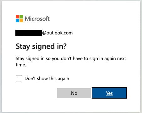 Stay signed? - Microsoft