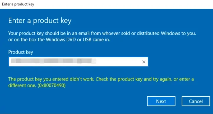 0x80070490 — Ошибка активации Windows | Как исправить?