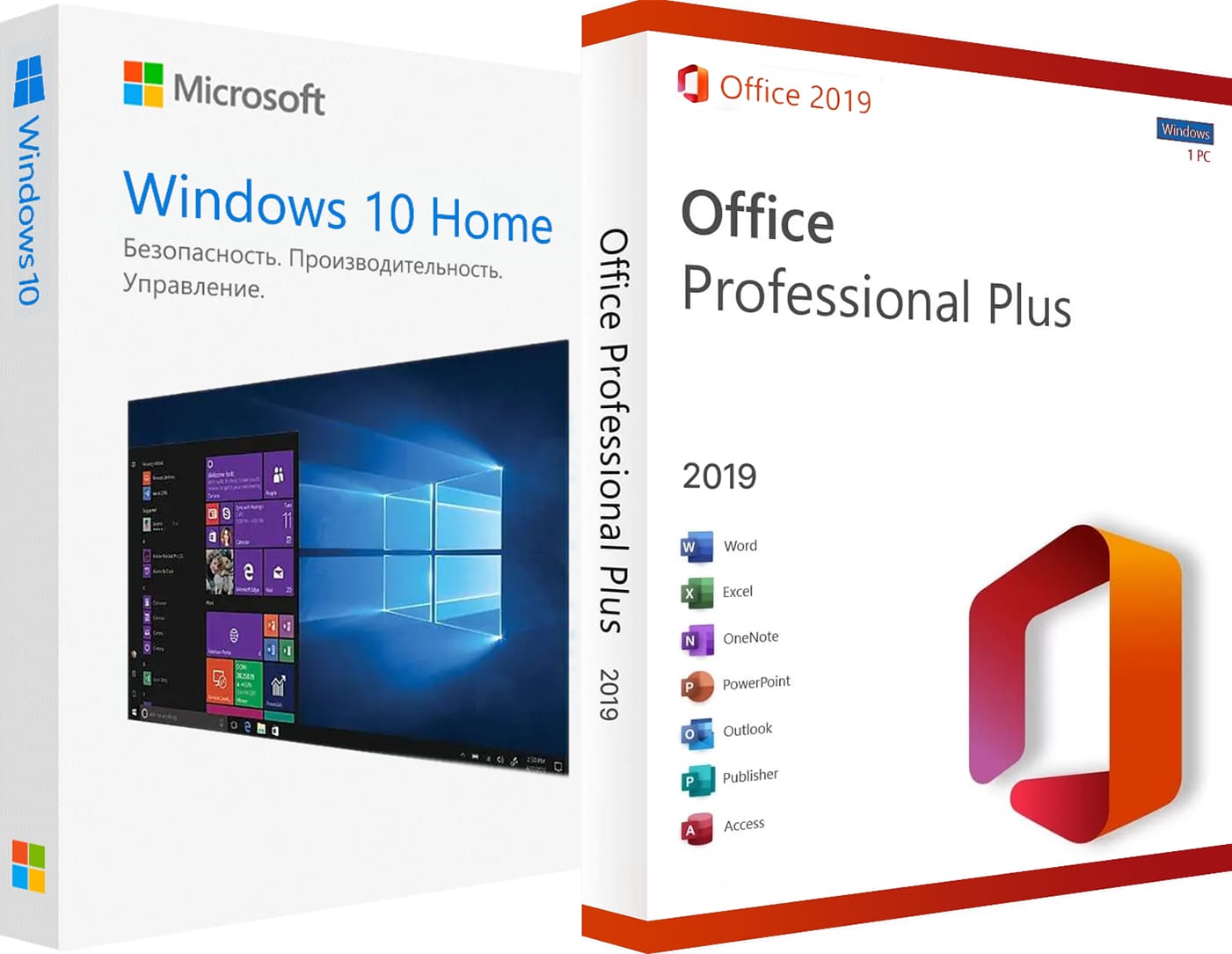 купить комплект Windows 10 Home + MS Office 2019 Pro Plus