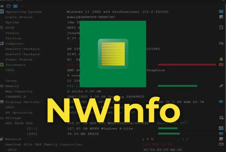 NWinfo — Просмотр характеристик Вашего ПК