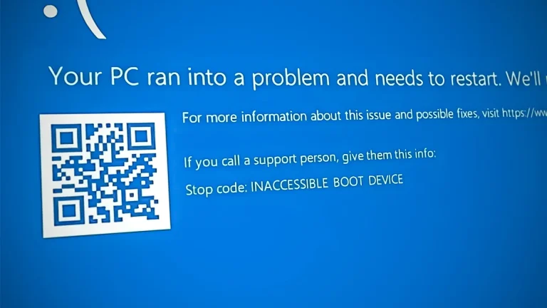 INACCESSIBLE_BOOT_DEVICE — почему Windows не загружается