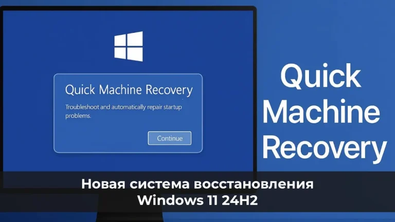 Quick Machine Recovery: новая система восстановления Windows 11 24H2 — как работает