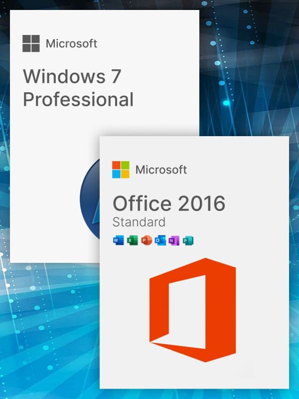 Купить Windows 7 Professional + Office 2016 Standard