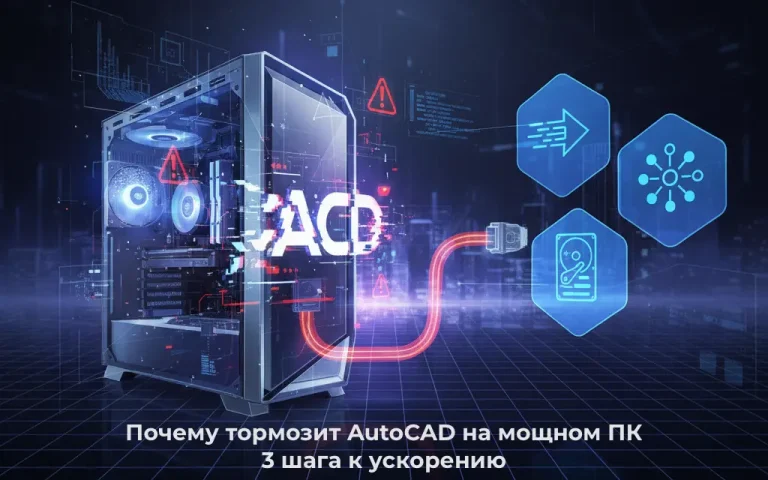 Почему тормозит AutoCAD на мощном ПК: 3 шага к ускорению