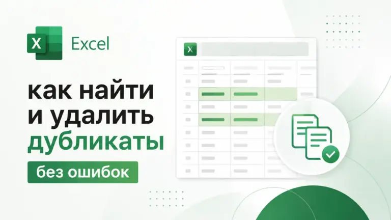 Excel: как найти и удалить дубликаты без ошибок