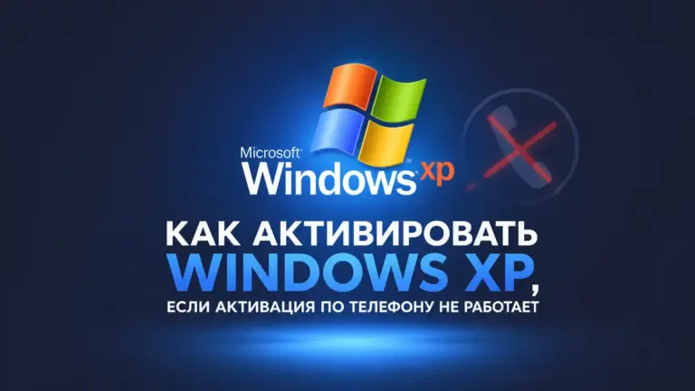 Как активировать Windows XP, если активация по телефону не работает