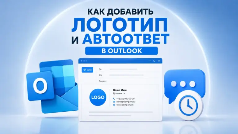Как добавить логотип и автоответ в Outlook