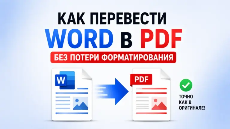 Как перевести Word в PDF без потери форматирования