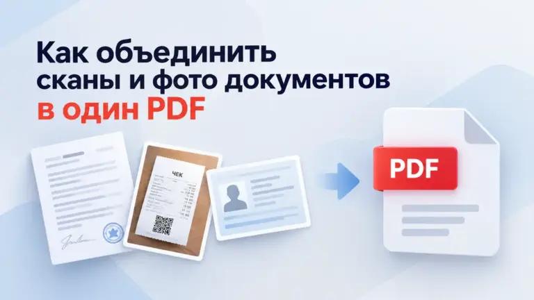 Как объединить сканы и фото документов в один PDF